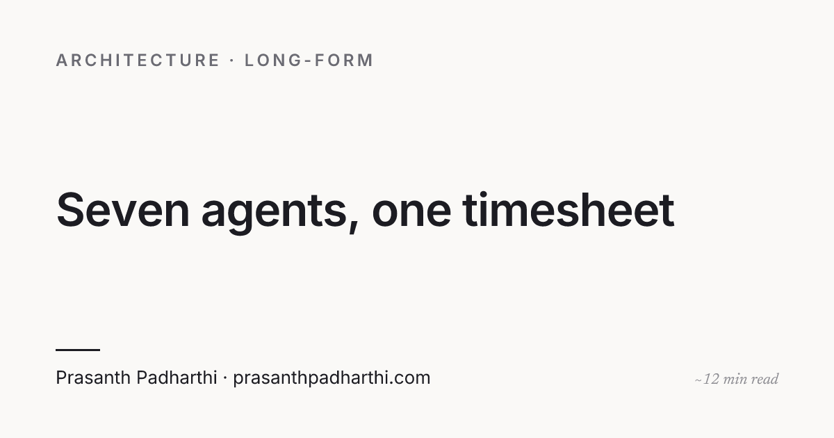 Seven agents, one timesheet — Inside an Agentic AI automation pipeline ...
